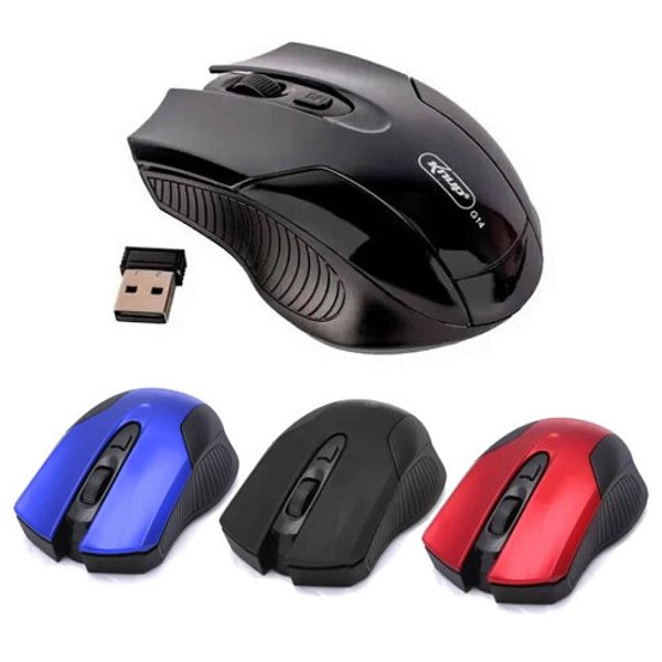 MOUSE OPTICO PARA COMPUTADOR USB 2,4GHZ 1600 DPI NANO -MARCA KNUP KP-G14