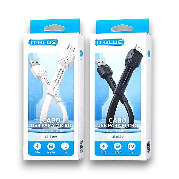 CABO DE DADOS MICRO USB/V8 1 MT IT BLUE LE-839V