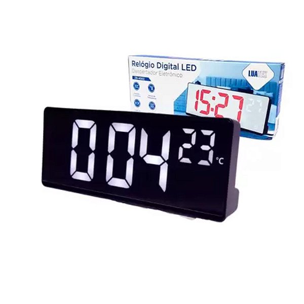 RELOGIO DE MESA DIGITAL COM FUNCIONAMENTO A PILHA LUATEK - ZB-4002