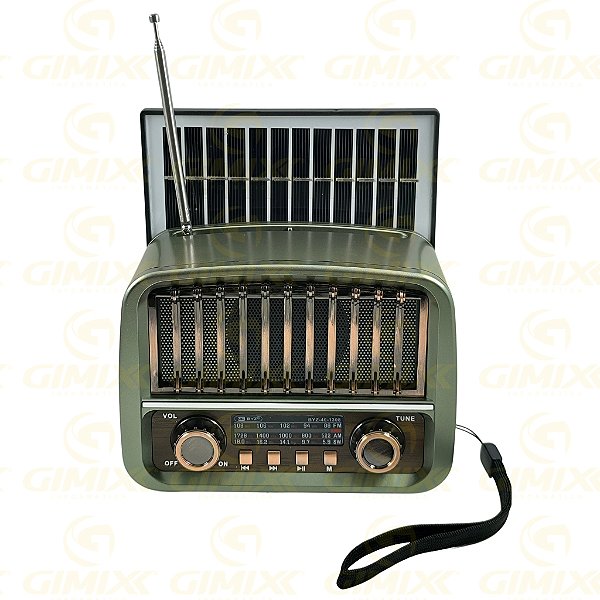 RADIO PORTATIL COM PAINEL SOLAR BLUETOOTH KSST BYZ 40-1308