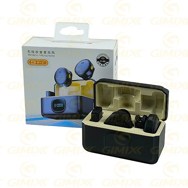 MICROFONE DE LAPELA SEM FIO MAGNETICO PROFISSIONAL USB TIPO C E LIGHTNING F31-TP-2