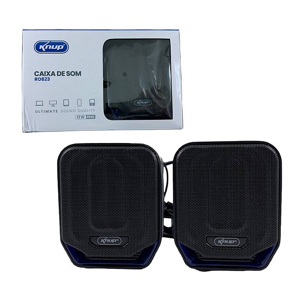 CAIXA DE SOM MULTIMIDIA ILUMINACAO LED CONTROLE DE VOLUME KNUP KP-RO823