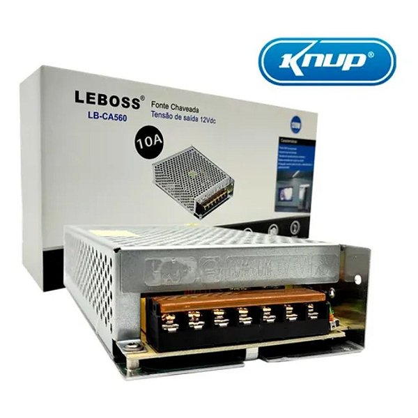 FONTE CHAVEADA110/220VAC SAIDA 12VDC 10A MARCA LEBOSS LB-CA560