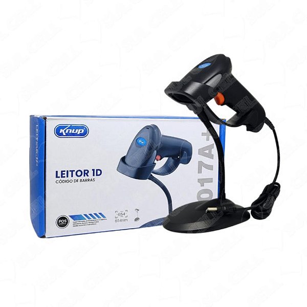 LEITOR DE CODIGO DE BARRAS COM SUPORTE KP-1017A+