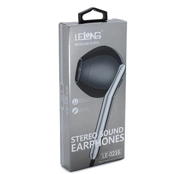 FONE DE OUVIDO INTRA-AURICULAR COM MICROFONE LE-0216