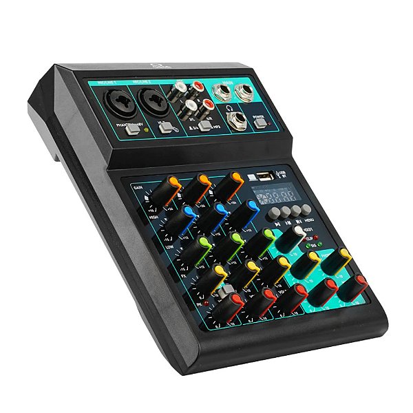 MESA DE SOM DE 4 CANAIS ADAPTADOR 5V CONEXAO USB, BLUETOOTH - ON-MX01 TTD