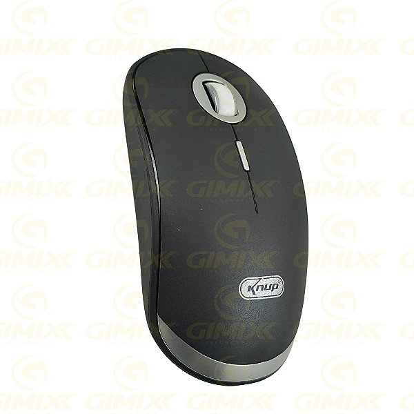 MOUSE SEM FIO 4 BOTOES USB VIA RF 2.4GHZ, 2400DPI BATERIA 500MAH - KP-MU023
