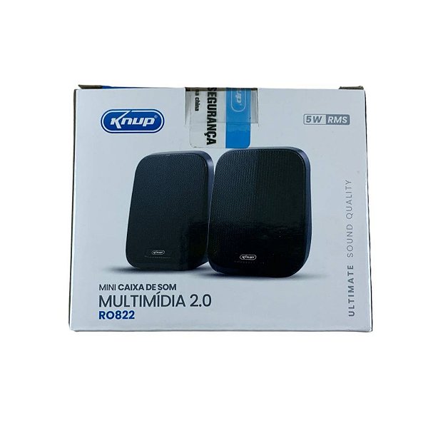 CAIXA DE SOM MULTIMIDIA ILUMINACAO LED CONTROLE DE VOLUME KNUP KP-RO822