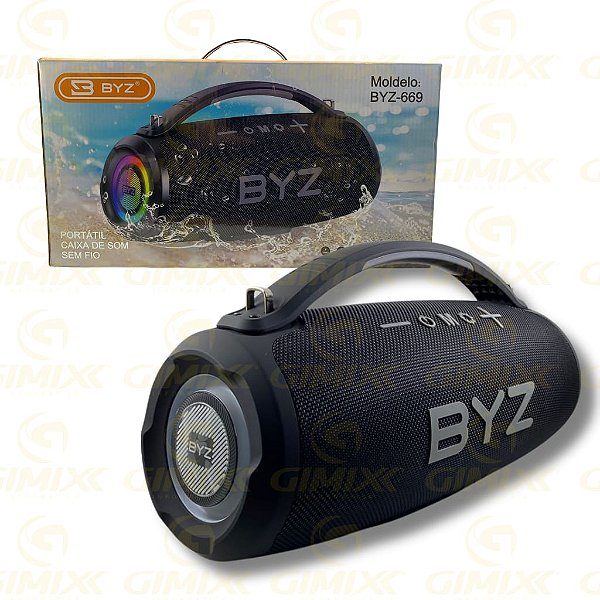 REF.:BYZ-669 - CAIXA DE SOM PORTATIL 150W, SEM FIO, ESPECIFICACOES TECNICAS: SAIDA: 150W DISTANCIA: 10M BATERIA: 12000MA