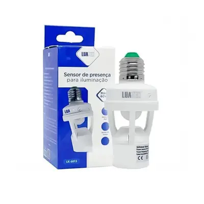 SUPORTE LAMPADA LED COM SENSOR DE PRESENCA LUATEK LK-6015-1