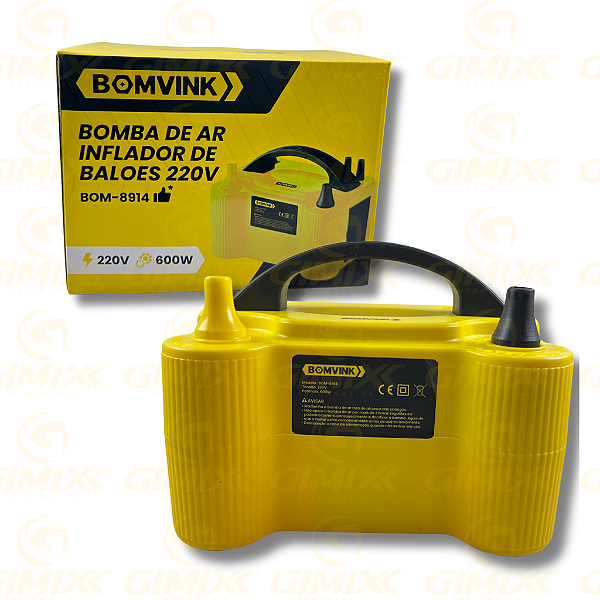 BOMBA DE AR ELETRICA, SENDO INFLADOR PORTATIL BOM-8914
