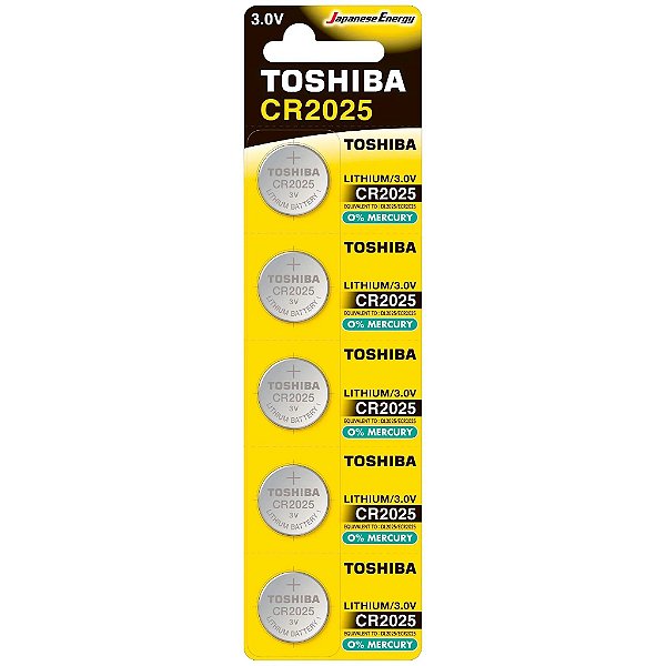 PILHA MOEDA LITHIUM CR2025 TOSHI (CAR/1)