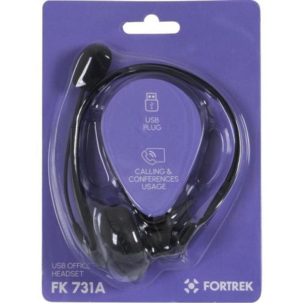 HEADSET USB FORTREK FK731A