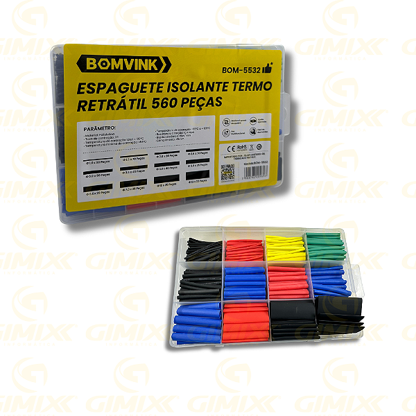 CONJUNTO DE TUBO ISOLANTE TERMO RETRATIL BOM-5532