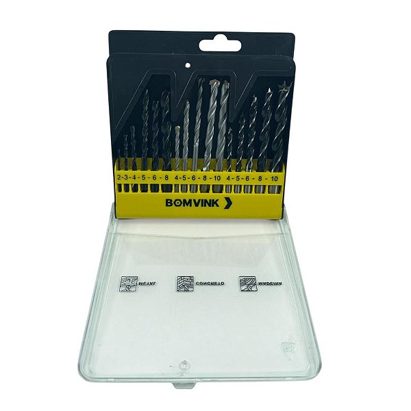 CONJ DE BROCAS COM 16PCS BOM-5008