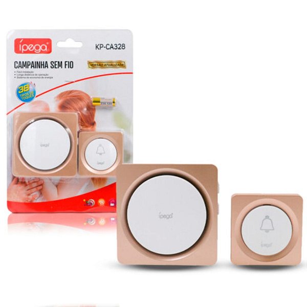 CAMPAINHA COM BOTAO E SINAL SONORO IPEGA KP-CA328