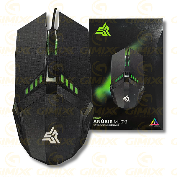 MOUSE OPTICO USB PARA COMPUTADOR ILUMINACAO LED GAMER KP-MU019