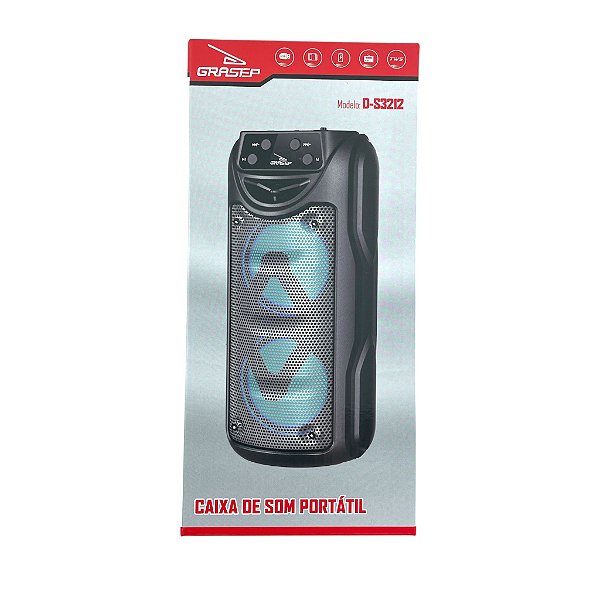 CAIXA DE SOM COM CONEXAO BLUETOOTH, ENTRADA PARA PENDRIVE E D-S3212