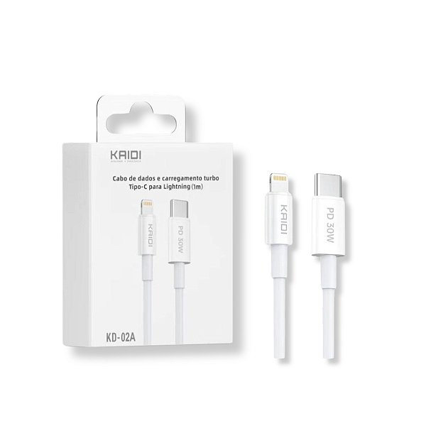 CABO C PARA LIGTHNING KAIDI CARREGAMENTO TURBO 1M KD-02A