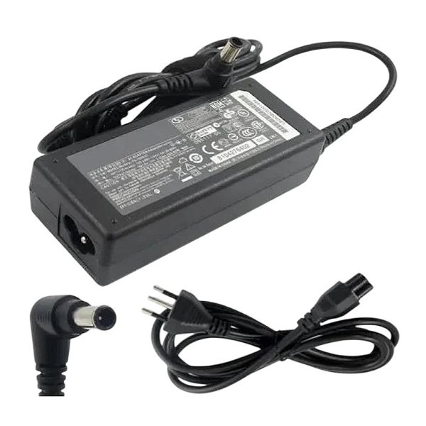 FONTE DE ALIMENTACAO PARA NOTEBOOK 65W 19V/3.42A KP-TA65A