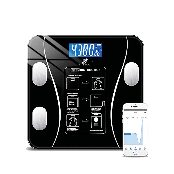 BALANCA CORPORAL DIGITAL DISPLAY EM LCD , MARCA X-CELL , MOD . XC-BD-05