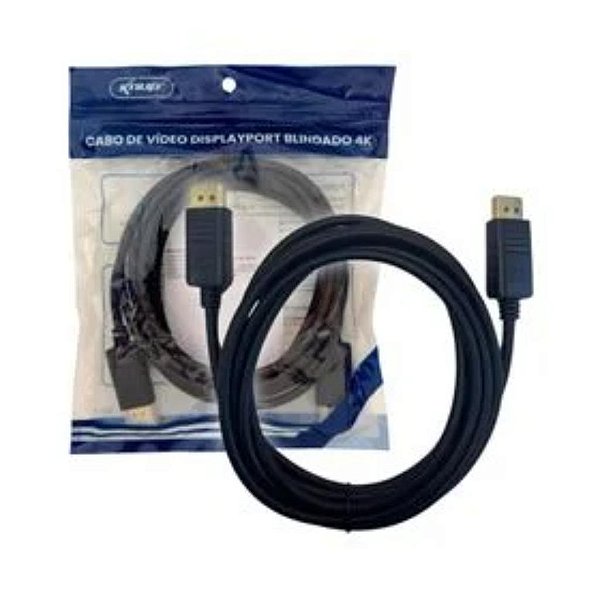 CABO DE VIDEO DISPLAYPORT BLINDADO 4K 3M KNUP - KP-YP5006 3M
