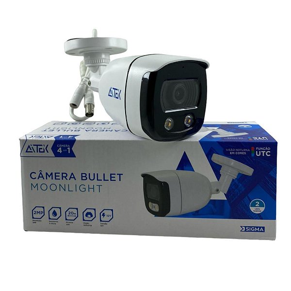 CAMERA DE SEGURANCA COM FIO BULLET 1080P 2.8MM SIGMA-C6120B AITEK