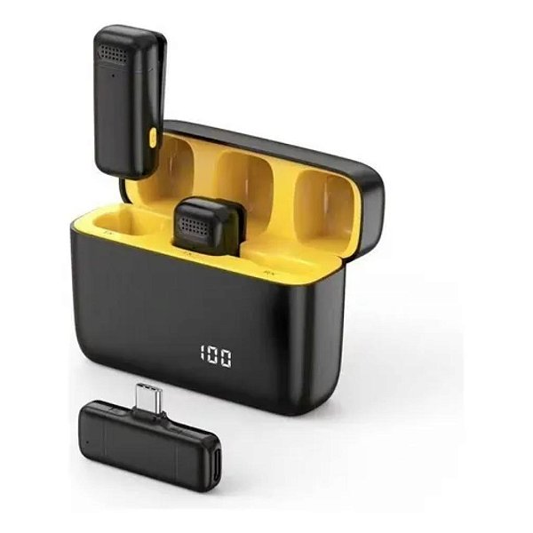 MICROFONES DE LAPELA SEM FIO, CONEXAO TYPE-C -BLUETOOTH 5.2 ON-MC817