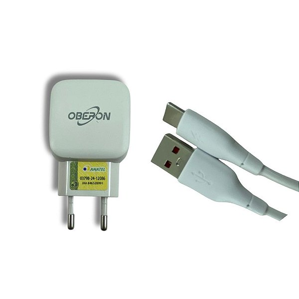 CARREGADOR DE TOMADA 2 SAIDAS USB, CABO USB  TIPO C OR-IC032/C