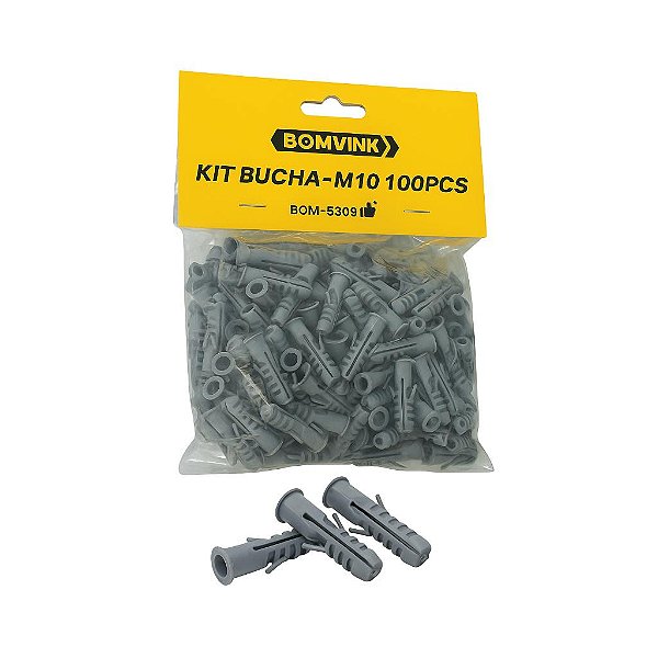 CONJUNTO DE BUCHAS 10MM 100 UNIDADES BOM-5309