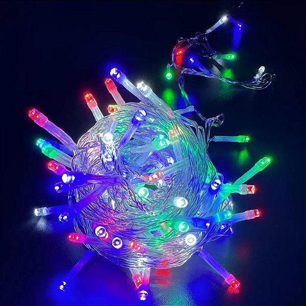 PISCA 100 LAMPADAS COR:COLORIDO