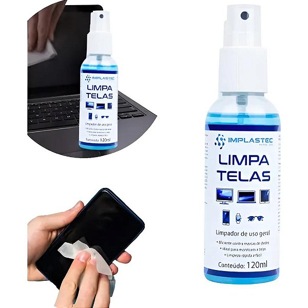 LIMPA TELAS AZUL IMPLASTEC 120ML - IMPLASTEC