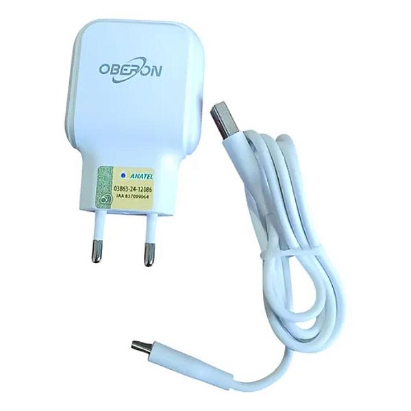 CARREGADOR DE TOMADA SMART CHARGER 2 SAIDAS USB CABO USB TIPO C - OR-IC035/C