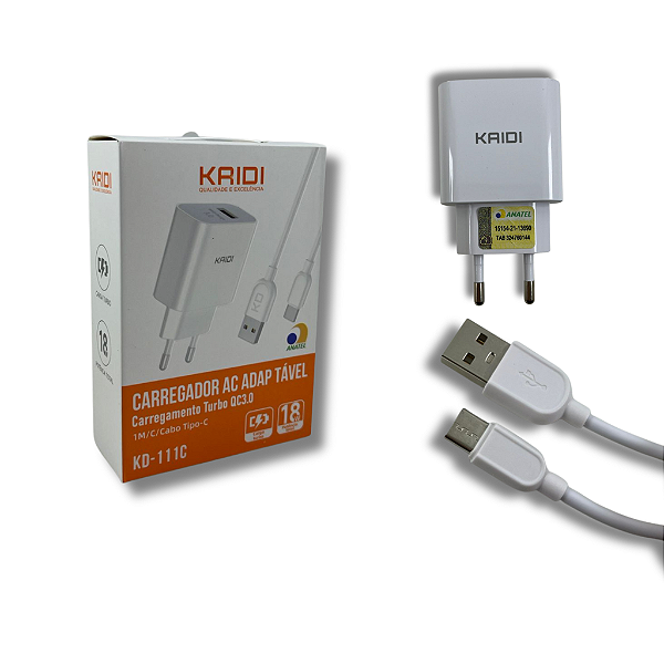CARREGADOR PARA TELEFONE CELULAR KD-111C