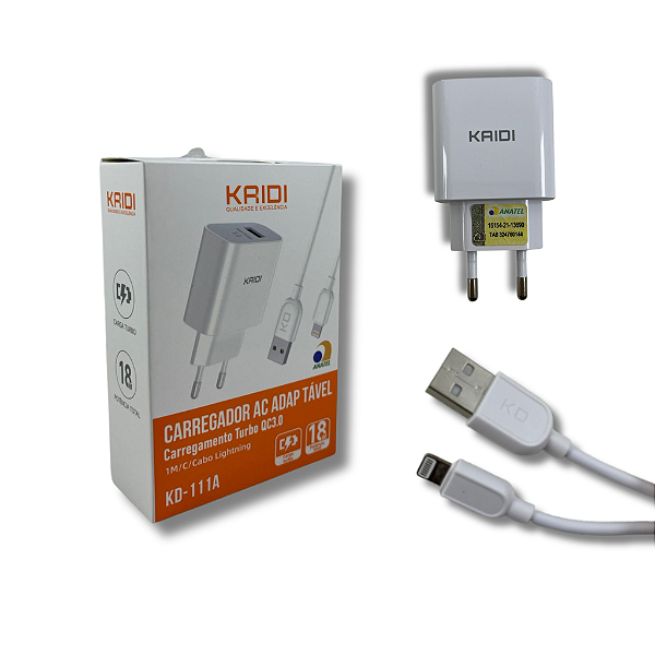 CARREGADOR PARA TELEFONE MOVEL CELULAR KD-111A