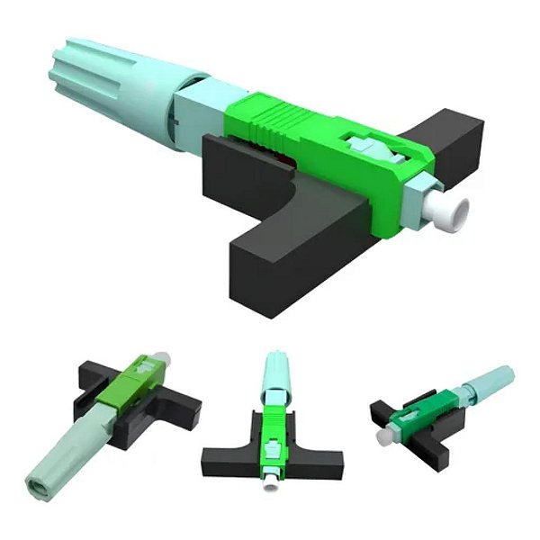 CONECTOR OPTICO SC APC 3 POSICOES ROSCA