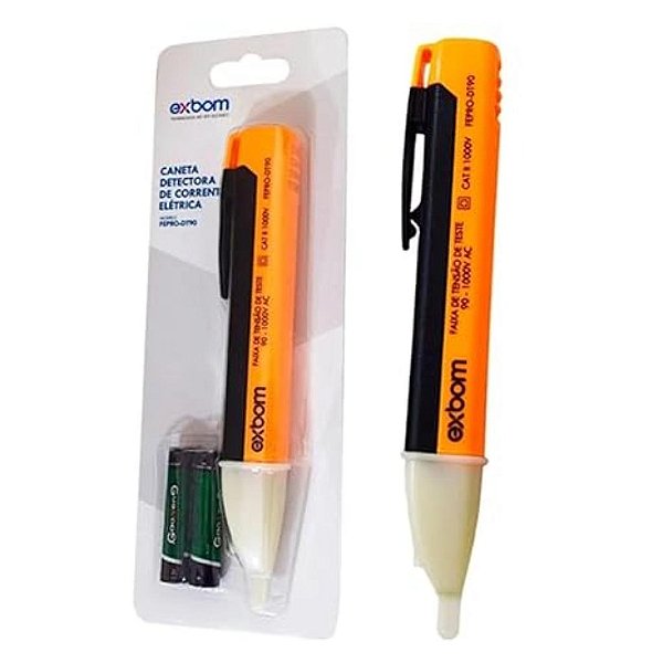 CANETA DETECTORA DE TENSAO 90V A 1000V AC COM ALERTA DT90
