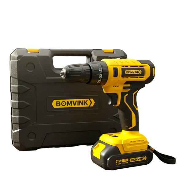 FURADEIRA E PARAFUSADEIRA SEM FIO 24 PECAS BOM-9972