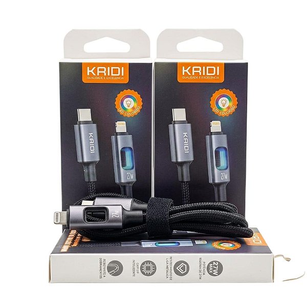 CABO DE DADOS USB-C PARA LIGHTNING 1 MT KAIDI KD-41CL