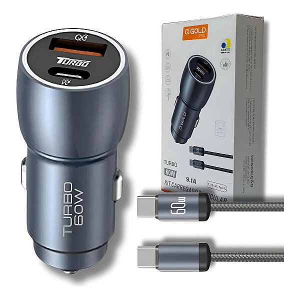 CARREGADOR VEICULAR TIPO-C 9.1A CJ13-3