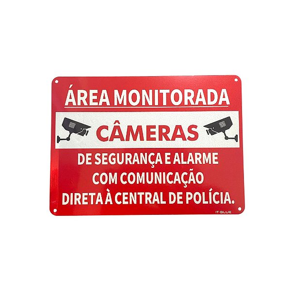 PLACA SINALIZADORA (AREA MONITORADA) SC1256