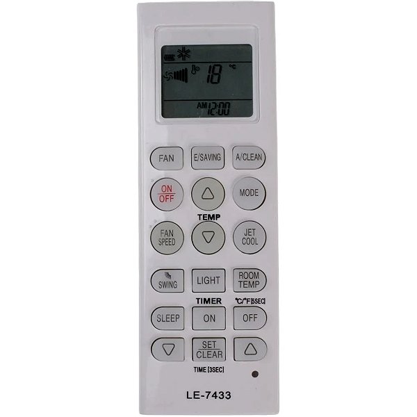 CONTROLE REMOTO P/ AR CONDICIONADO LG SC LE-7433