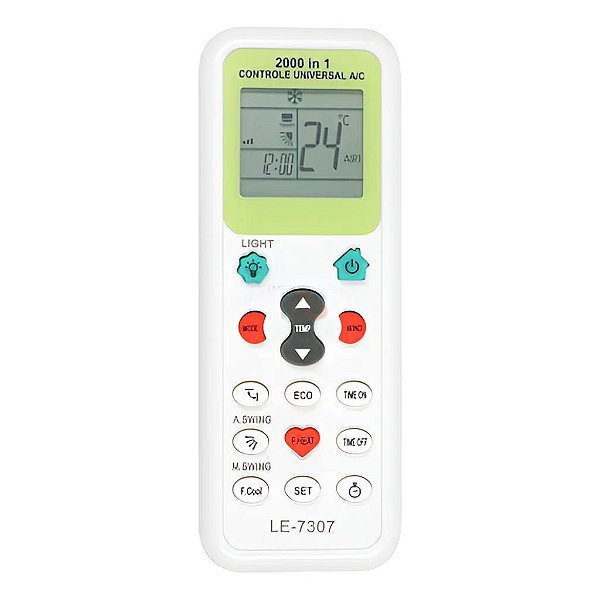 CONTROLE REMOTO PARA AR-CONDICIONADO UNIVERSAL LE-7307