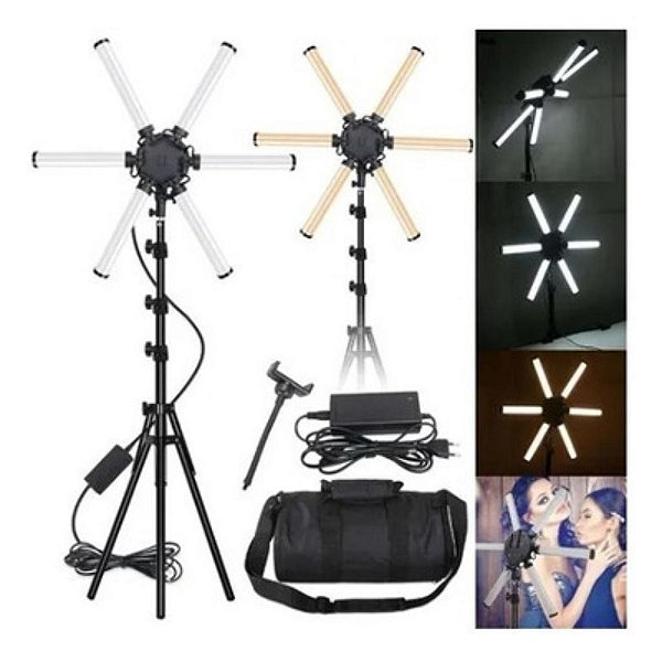 LUMINARIA LED 6 EM 1 54W TENSAO:15V/4A TEMPERATURA DE COR:3000K-6500K-BIVOLT MLG-168