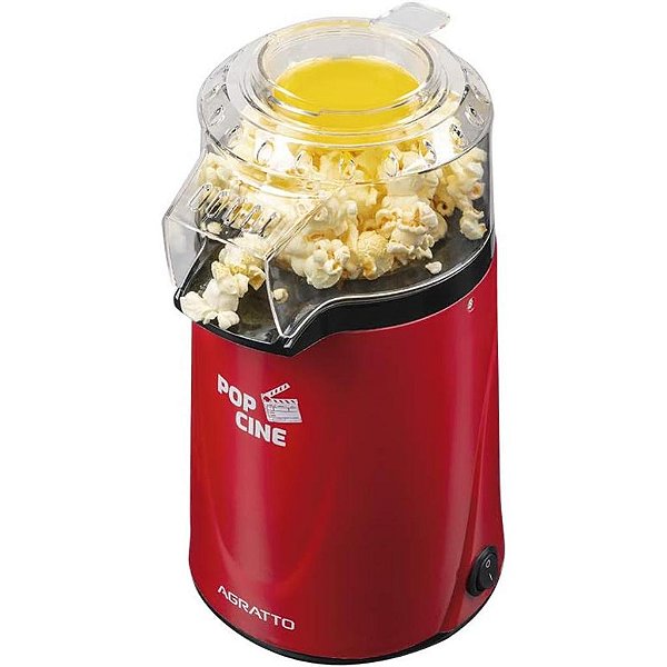 PIPOQUEIRA POP CINE  VERMELHA COM DOSADOR 1200W 220V AGRATTP (IMP) PP-02 3541