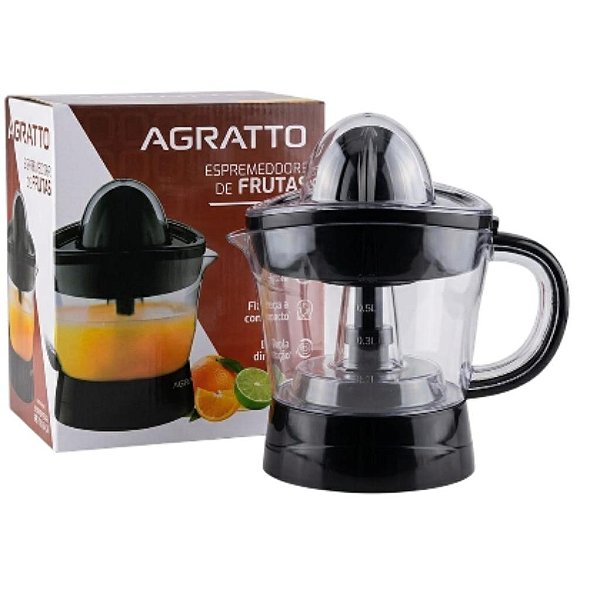 ESPREMEDOR DE FRUTAS AEDF01I-02 PRETO 700ML 25W 220V AGRATTO 9638