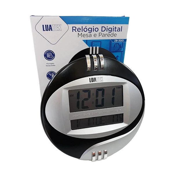 RELOGIO DE MESA DIGITAL LUATEK - ZB-3001