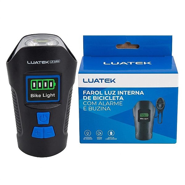 FAROL LANTERNA RECARREGAVEL PARA BICICLETA LUATEK LK-046A