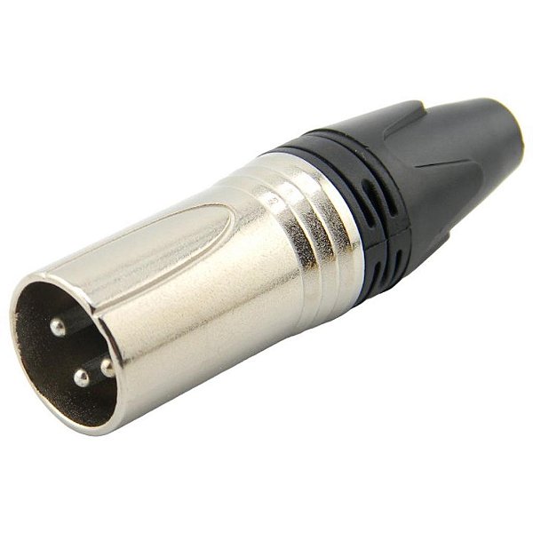 CONECTOR CANNON MACHO COM 3 POLOS, METAL PGCN0017