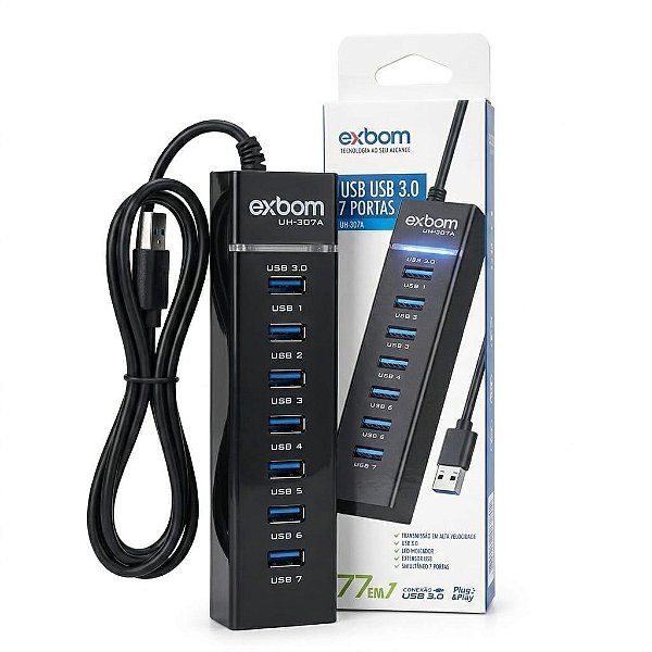 CONECTOR HUB DE EXPANSÃO USB 3.0 7 EM 1 UH-307A